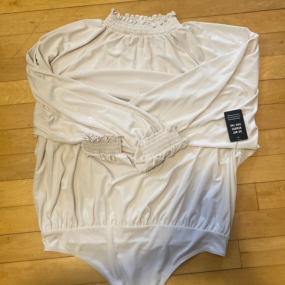 Ivory long sleeve bodysuit